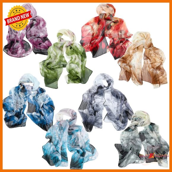 8-Piece Lightweight Georgette Scarf Set for Versatile Styling